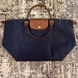 Used Longchamp Top handle bag size M - Blue